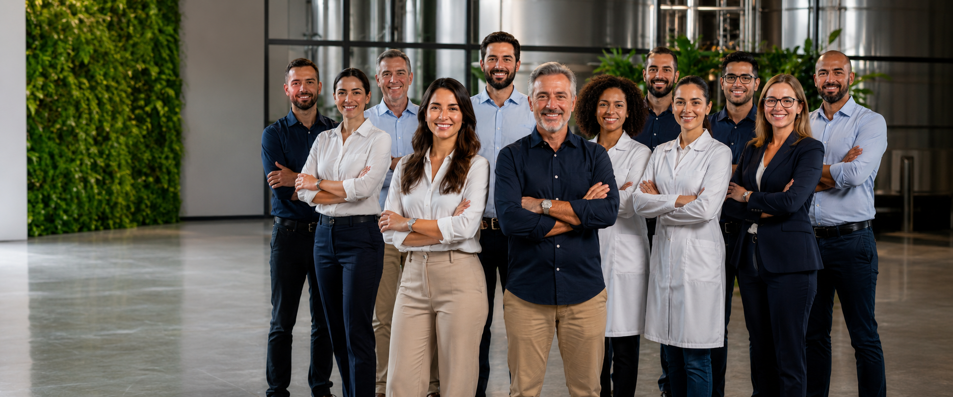 Equipe da Valle Branco em ambiente industrial