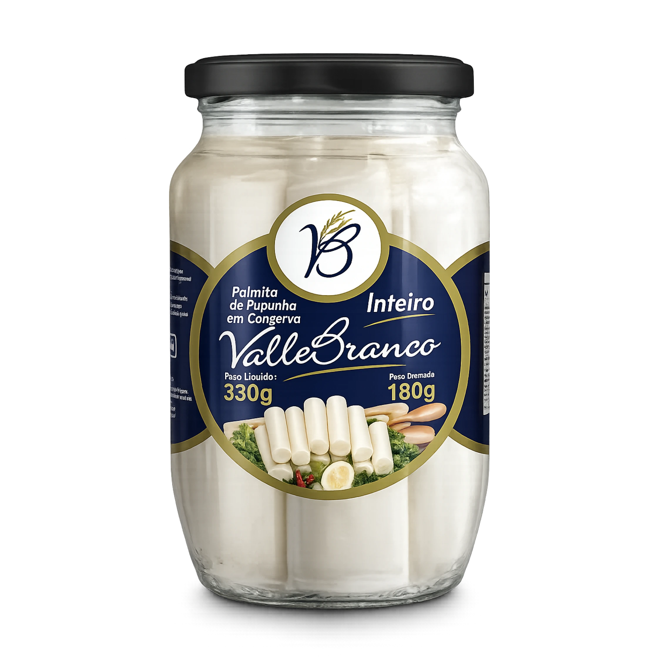 Palmito Valle Branco Pupunha Inteiro 180g